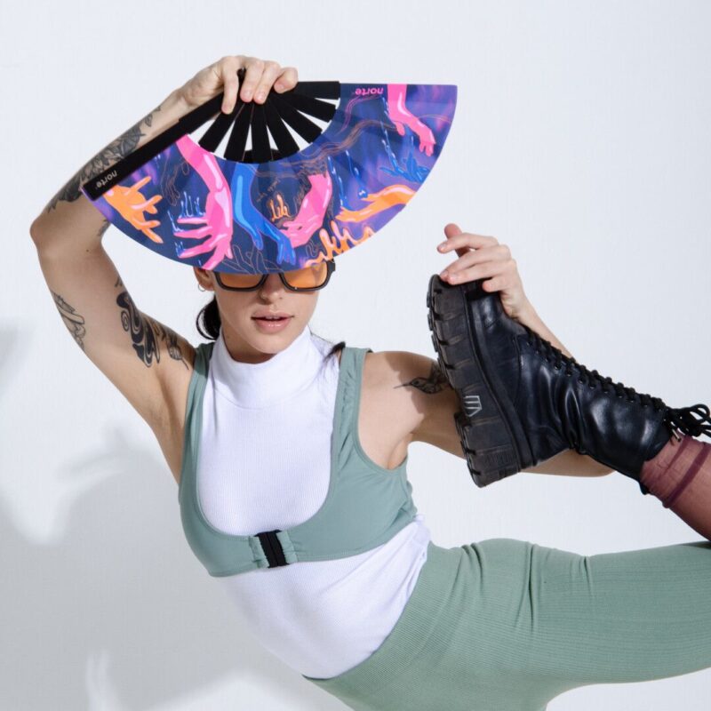 Abanico Manos Neón Standard