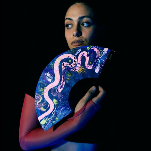 17470044563043a799e9879d888c07b9981433e3c9-8 Abanico Cosmic Serpent Pink Standard