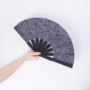 Abanico Piel Koi Black Standard