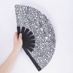 Abanico Piel Koi White Standard