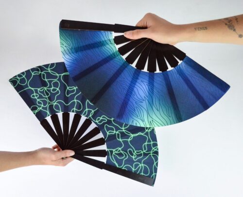 Abanico Wild Lights Blue Pocket